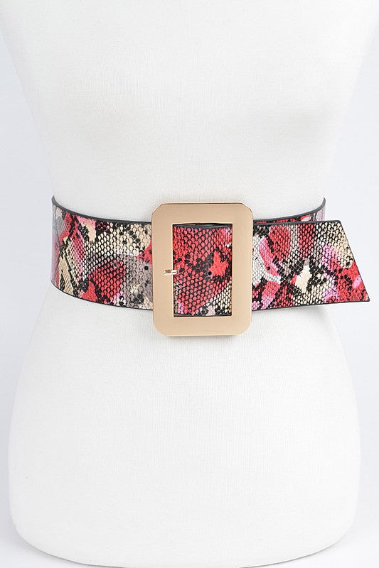 Multi Color Snake Waist Belt