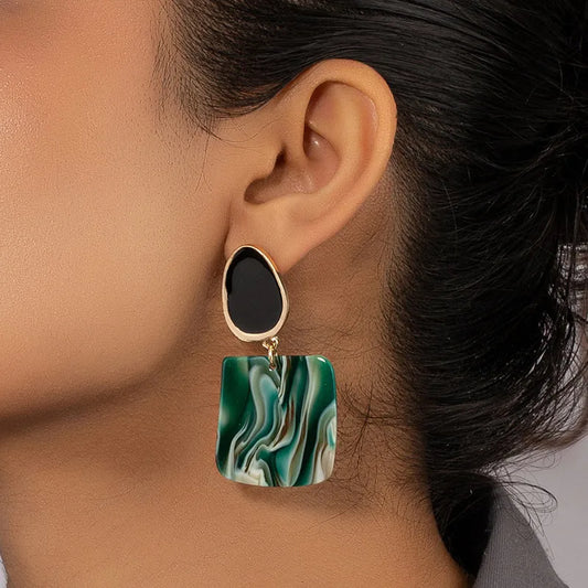 Geometric Plating Acetic Earring