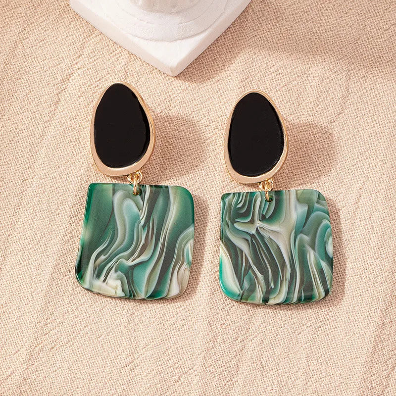 Geometric Plating Acetic Earring