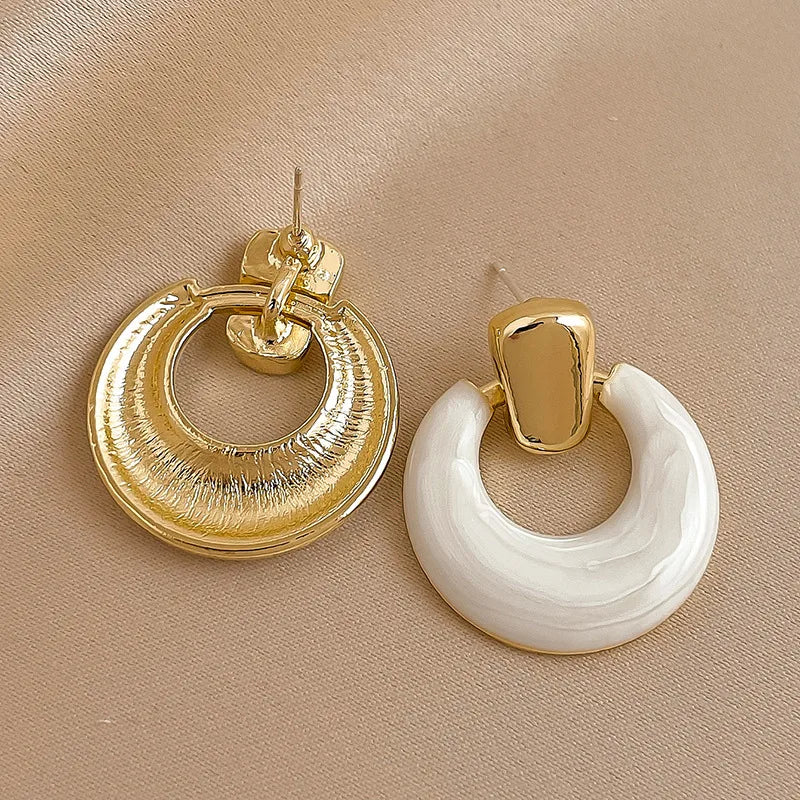 Fashion Geometric Alloy Enamel Women's Ear Studs