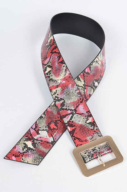Multi Color Snake Waist Belt