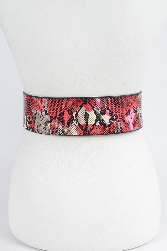 Multi Color Snake Waist Belt