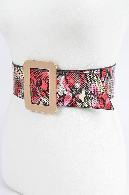 Multi Color Snake Waist Belt