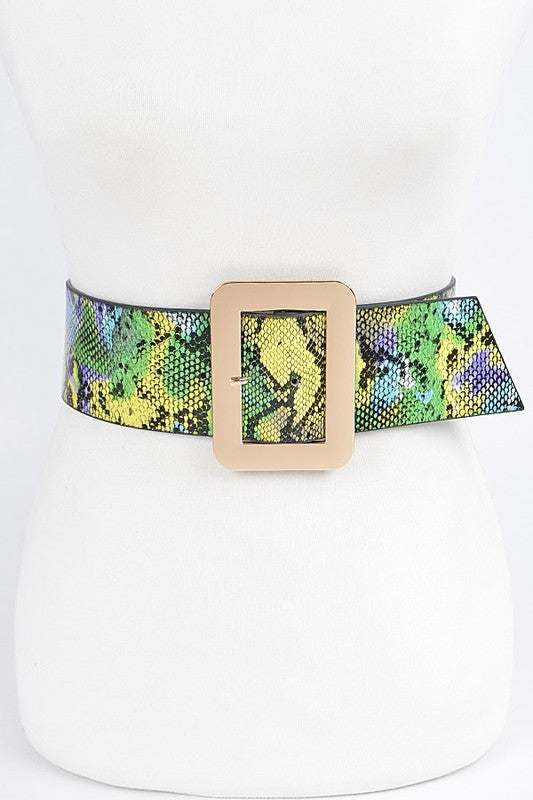 Multi Color Snake Waist Belt