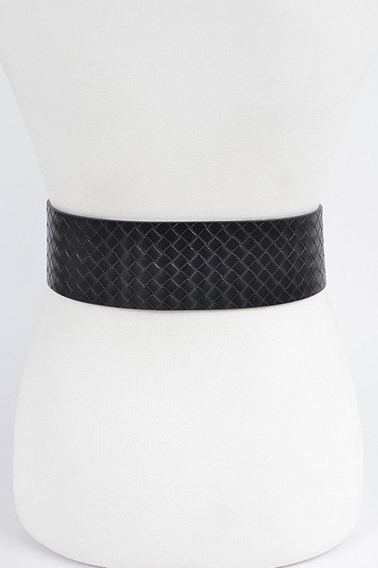 Braided Pattern Embossed Waist Belt