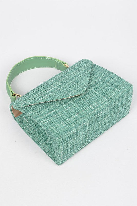 Tweed Top Handle Bag