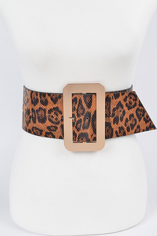 Leopard Big Buckle Belt