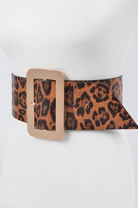 Leopard Big Buckle Belt