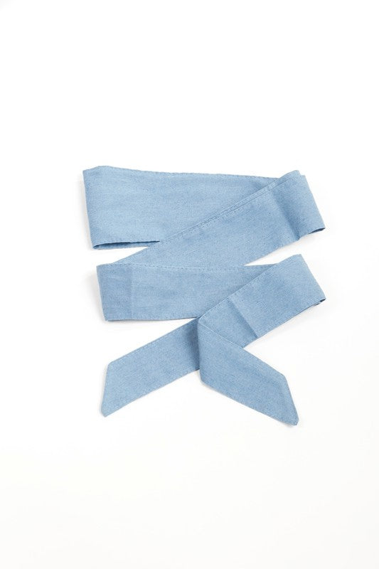 Denim Ribbon Belt