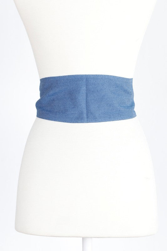 Denim Ribbon Belt