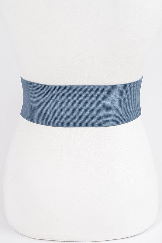 Metal Buckle Denim Elastic Belt