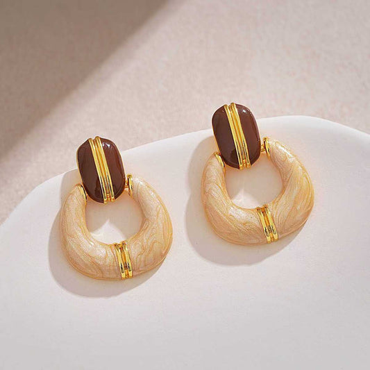 Vintage Style Geometic Resin Earring