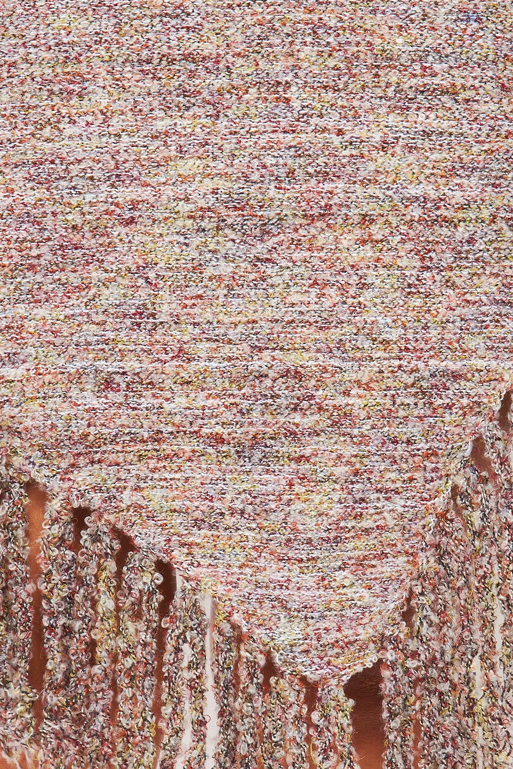 Fringe Turtle Neck Sweater Knit Dress