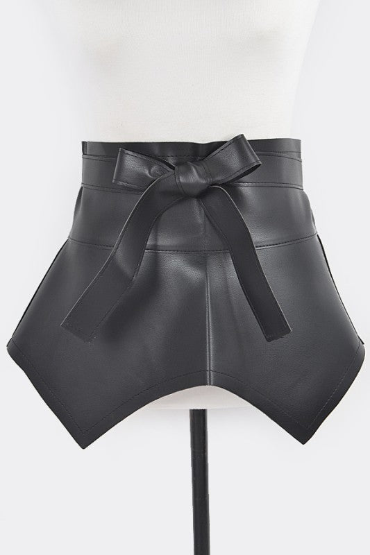 Faux Leather Skirt Belt