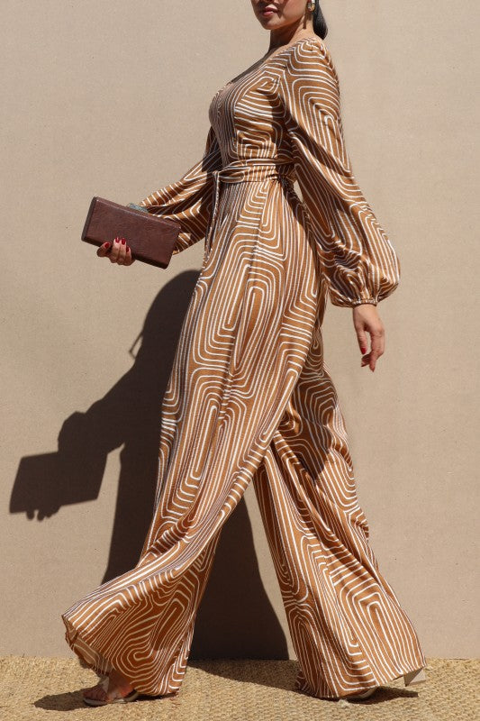 Printed Multi Way Tie Woven Jumpsuit