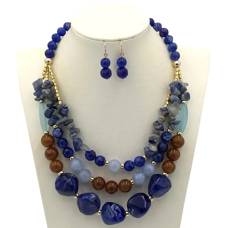 Ladies Statement Resin Necklace Set