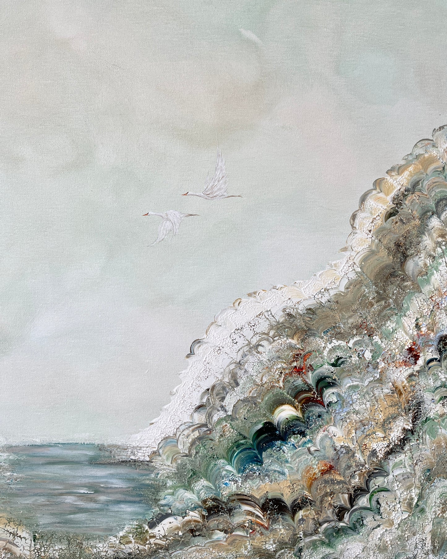 High Neck Lace Top Blk Midi Dress