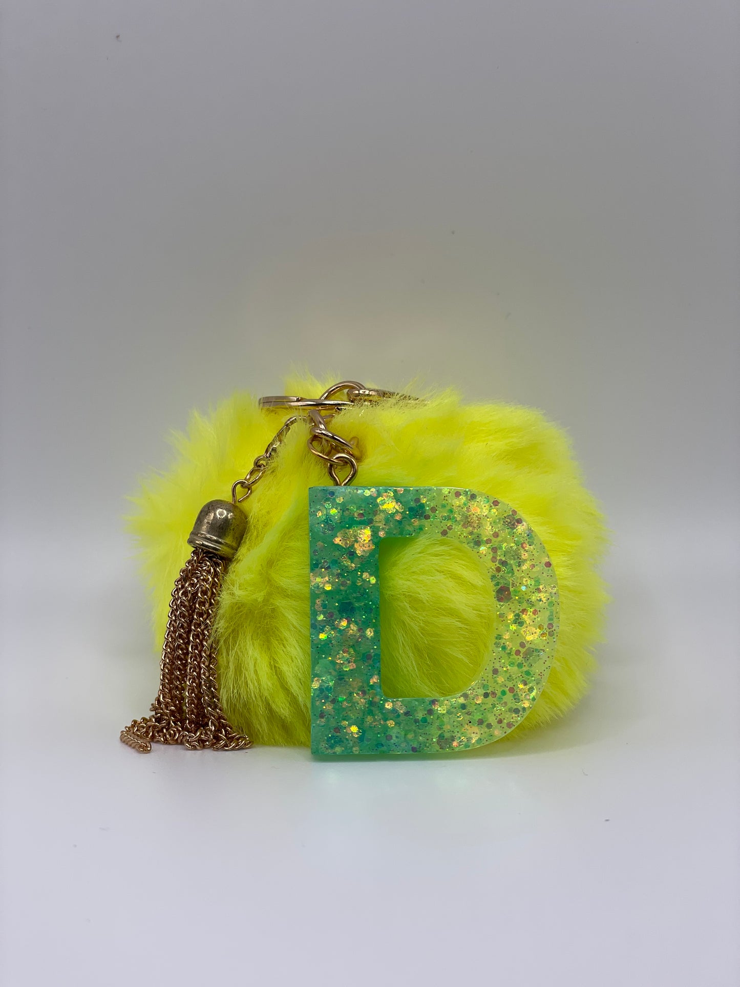 Resin Initial Keychains