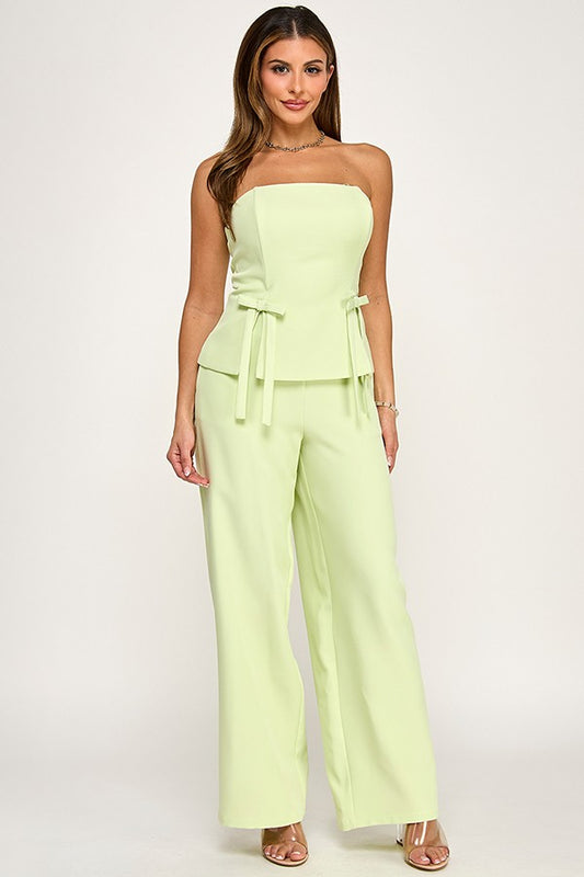 Bow Tunic Top Pant Set
