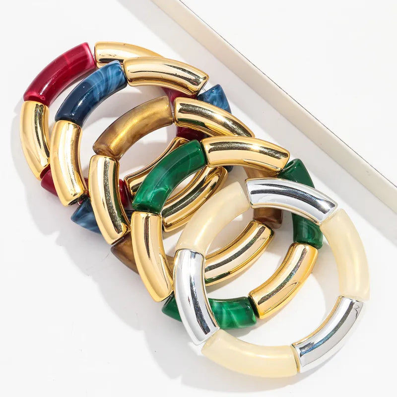 Two Color Trendy Modern Glitter Bracelet