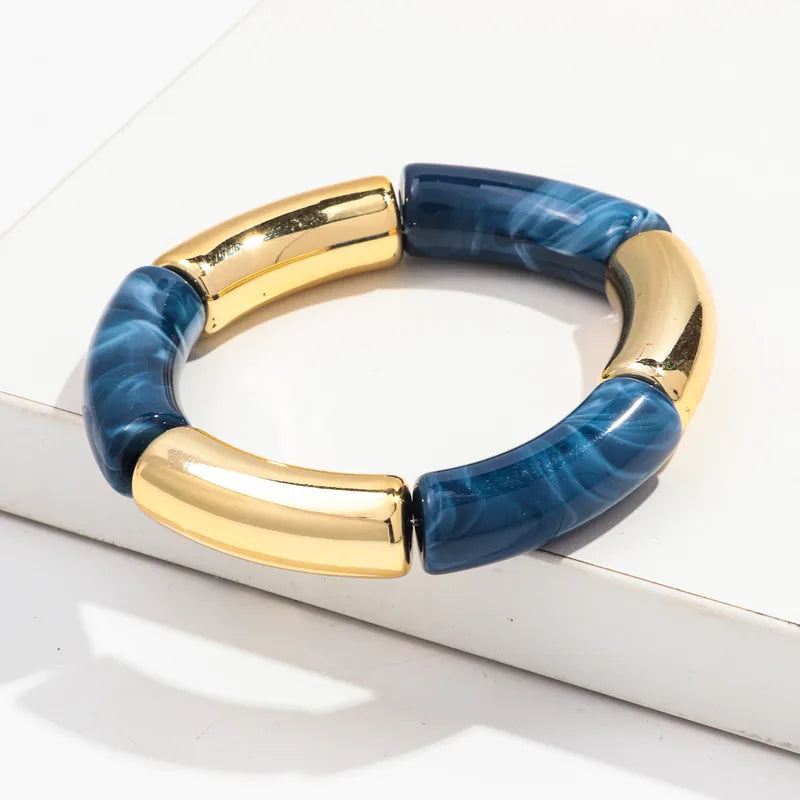 Two Color Trendy Modern Glitter Bracelet