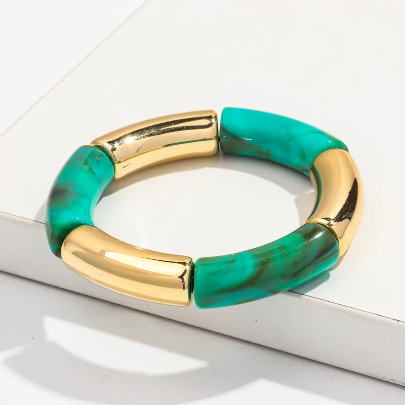 Two Color Trendy Modern Glitter Bracelet