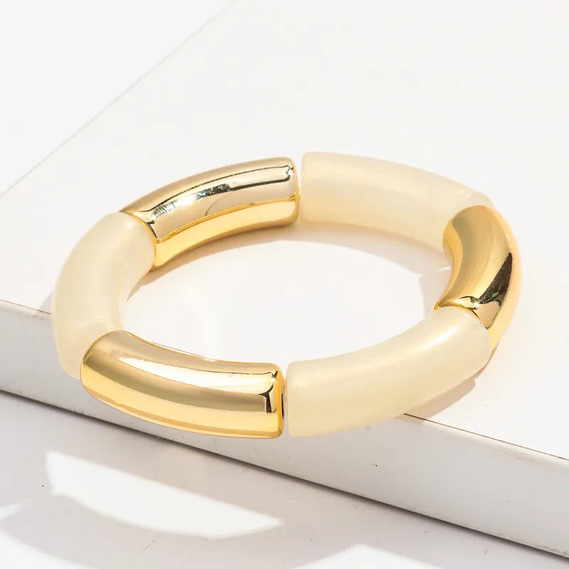 Two Color Trendy Modern Glitter Bracelet