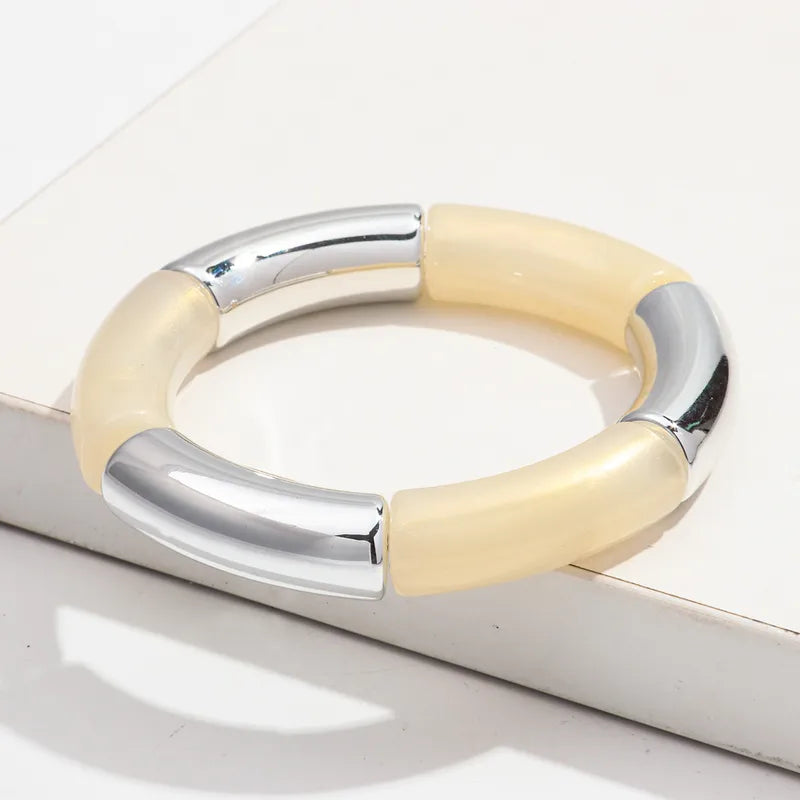 Two Color Trendy Modern Glitter Bracelet