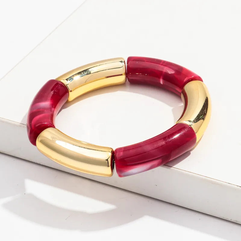 Two Color Trendy Modern Glitter Bracelet