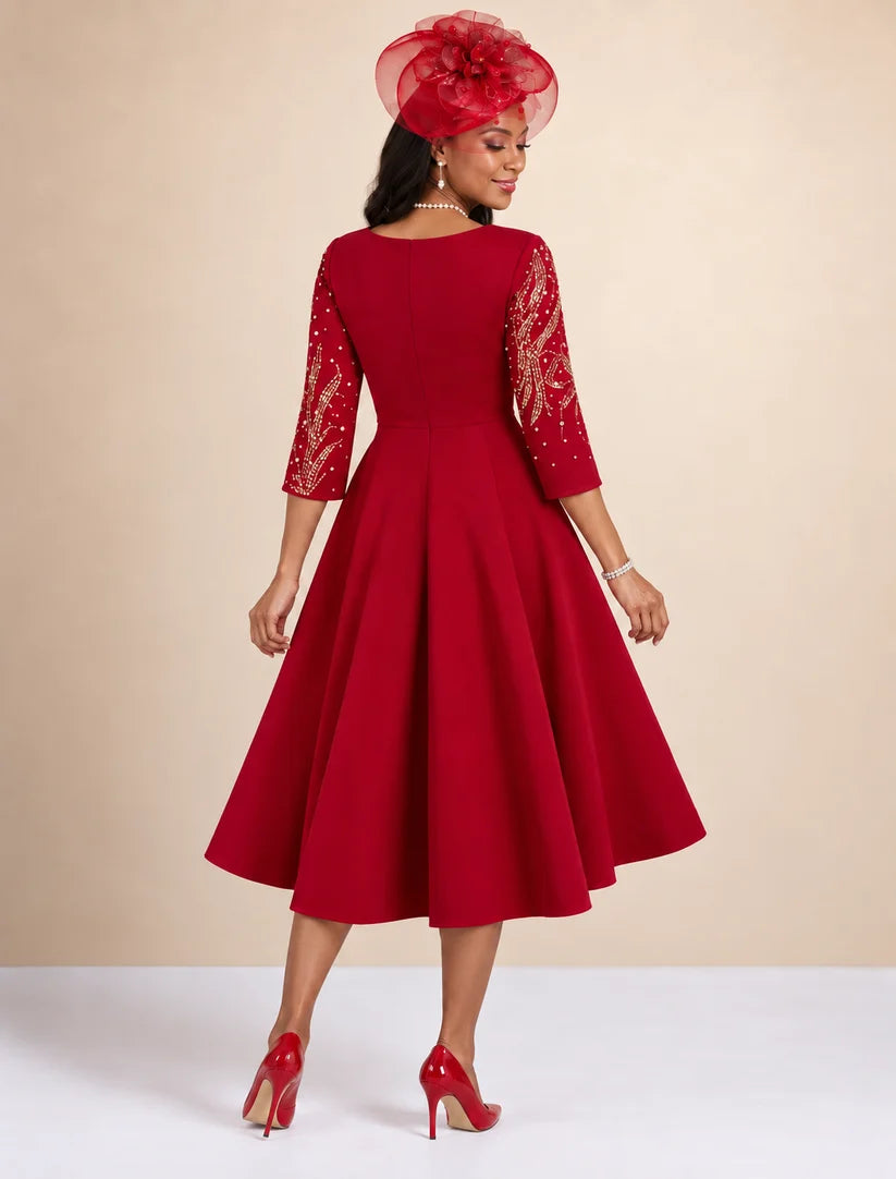 Tally Taylor Elegant Sequin A-Line Dress