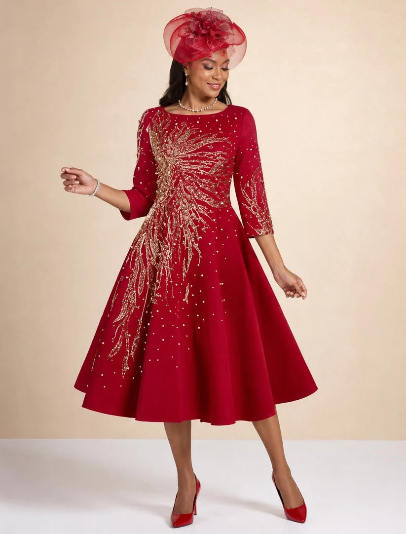 Tally Taylor Elegant Sequin A-Line Dress